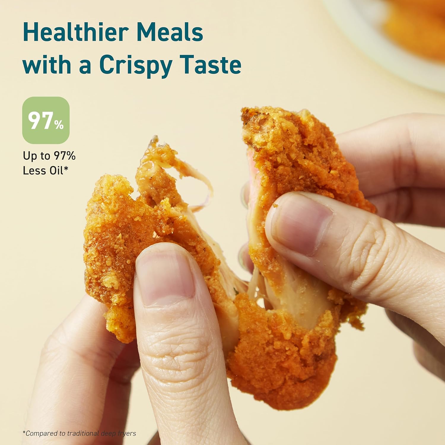 COSORI air fryer crispy fried chicken with 97% less oil for healthier meals