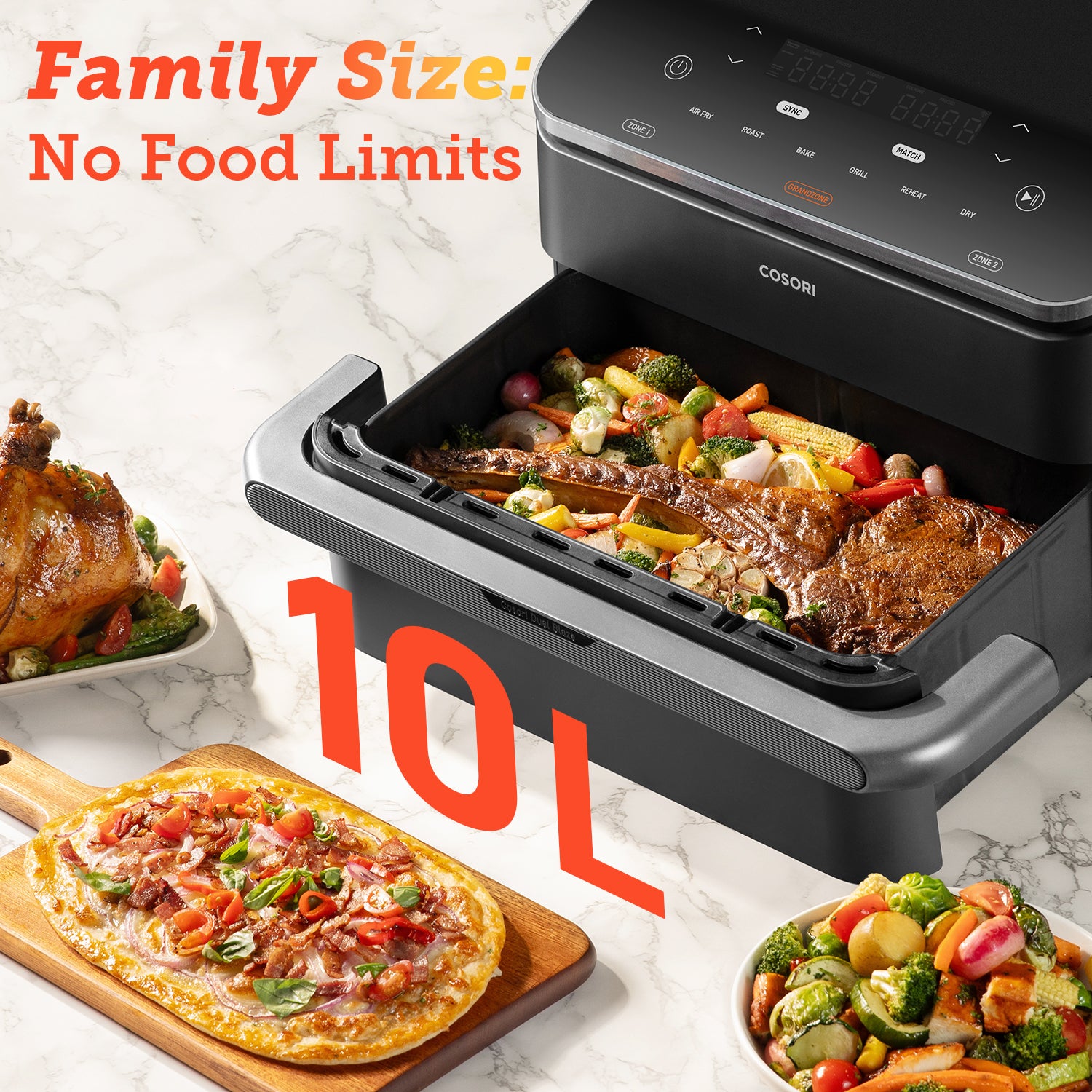 COSORI Dual Blaze Twinfryโข 10L Smart Air Fryer