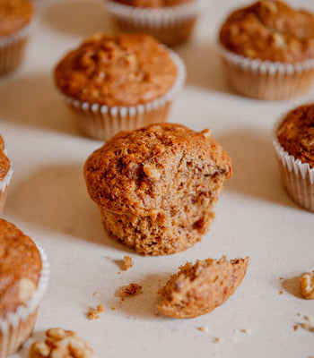Banana Walnut Kefir Muffins