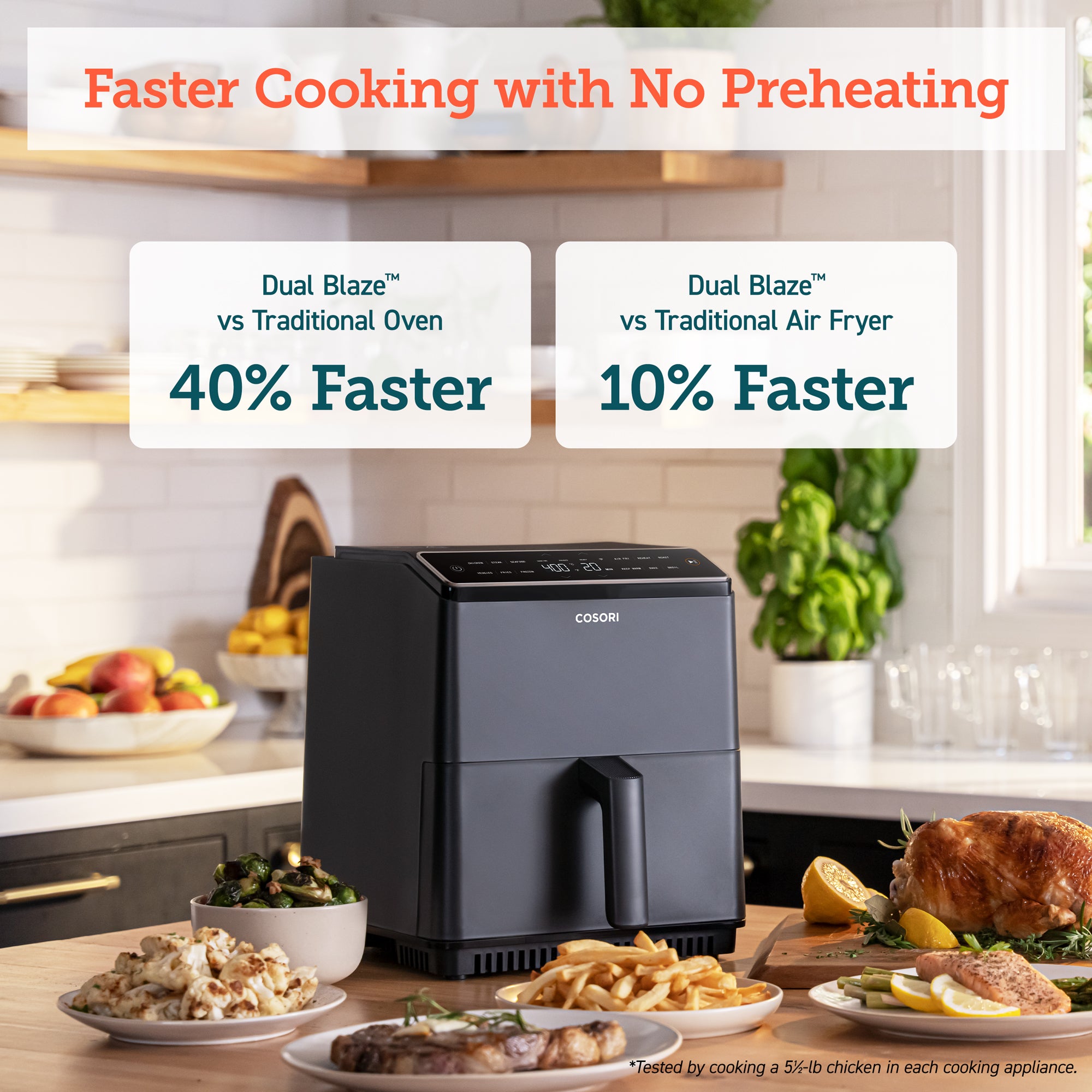 COSORI Dual Blaze 6.4-Litre Air Fryer Combo