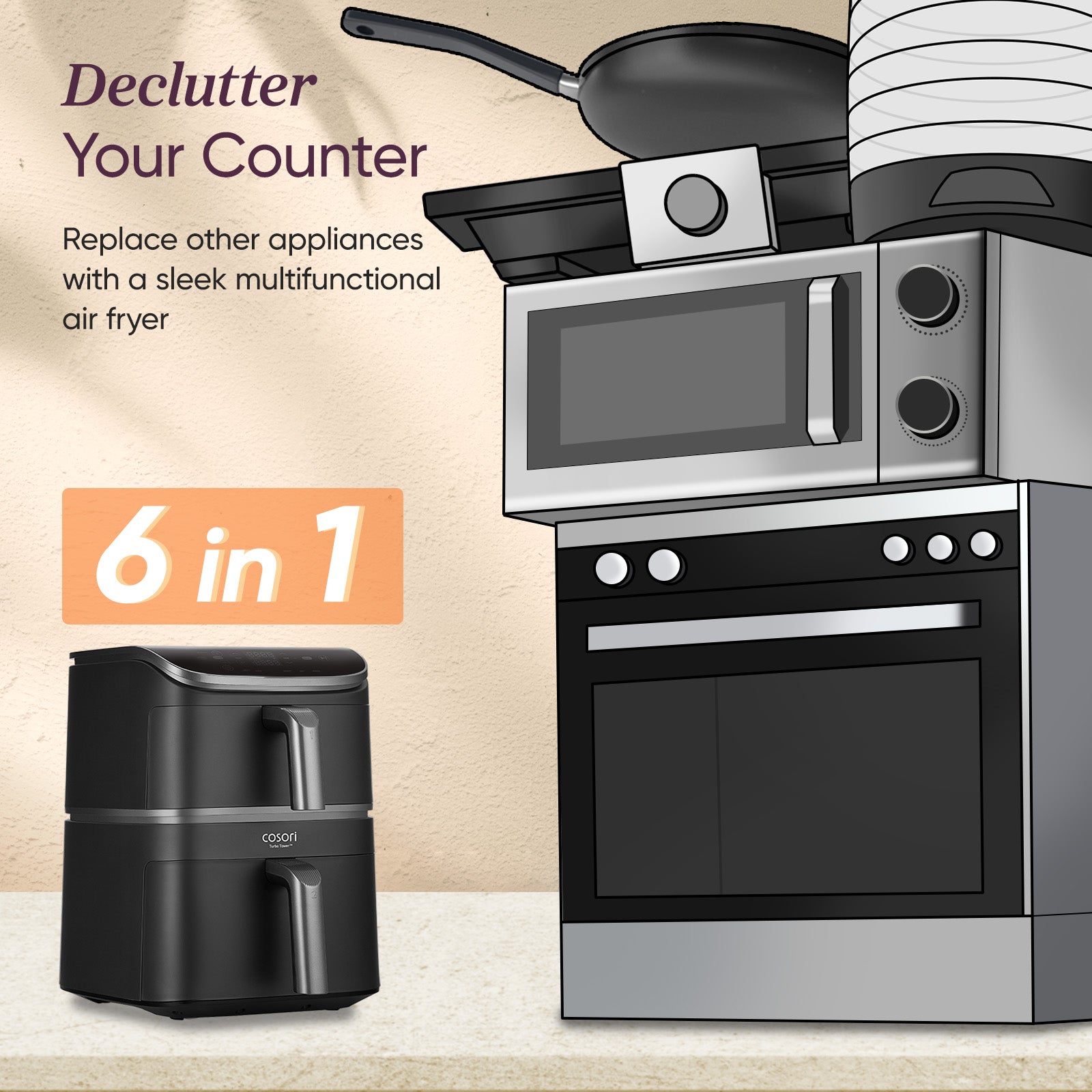 Cosori Turbo Tower™ 10.8-L Air Fryer Standard