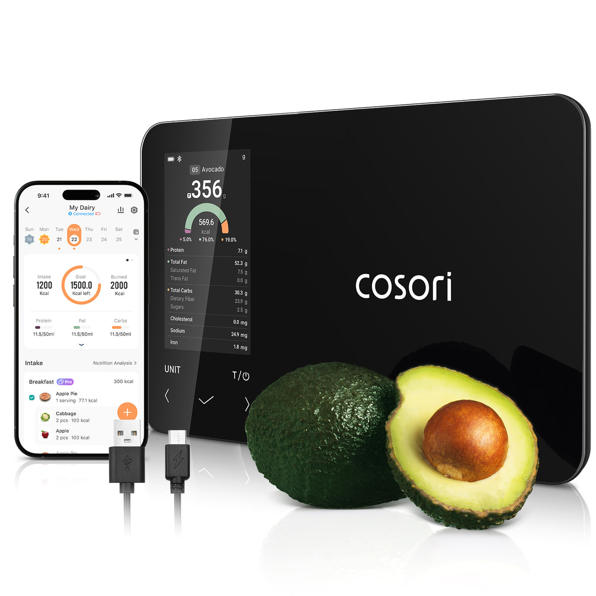 COSORI Smart Kitchen Scale | Nutrition Tracker & VeSync App