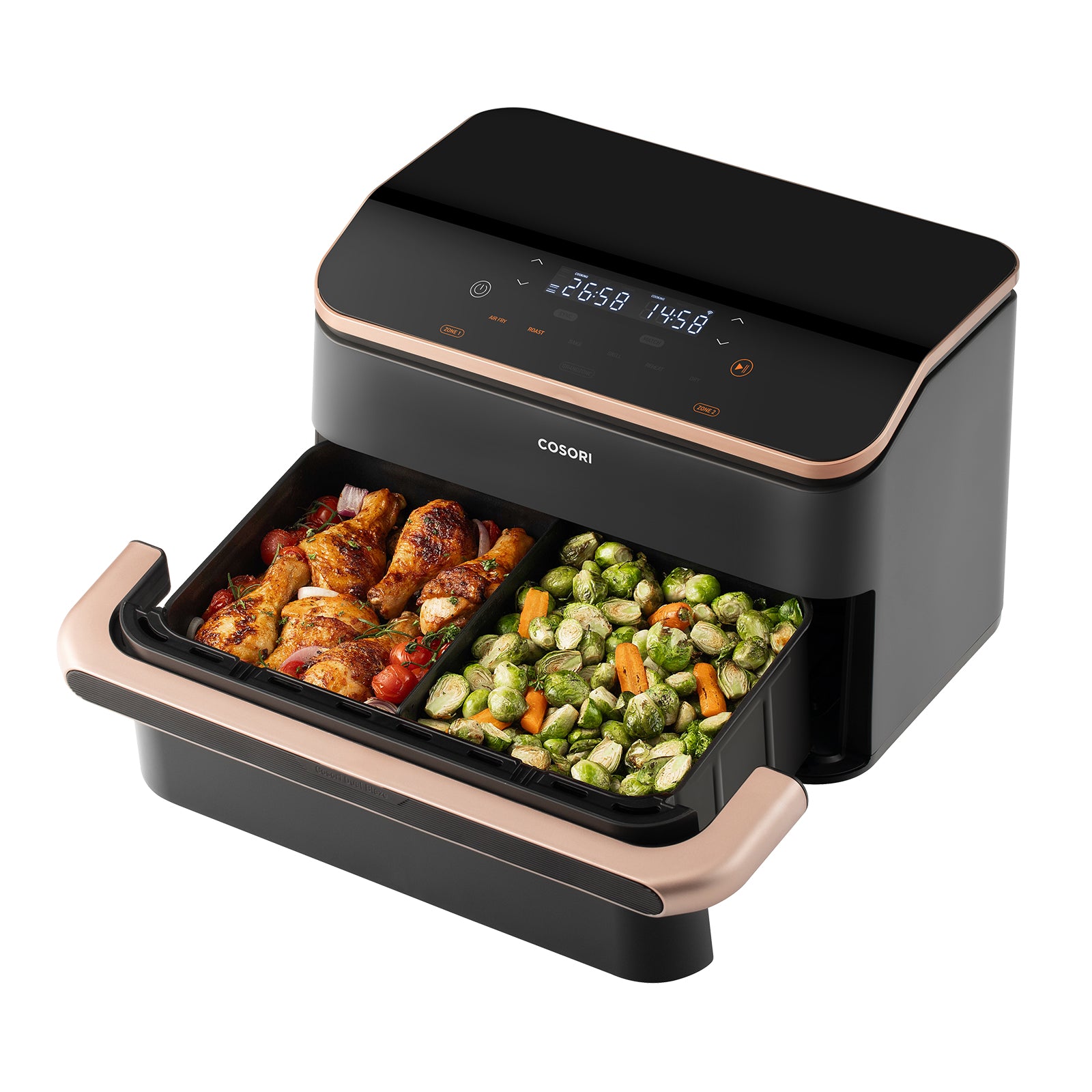 COSORI Dual Blaze Twinfry™ 10-Litre Air Fryer - Rose Gold