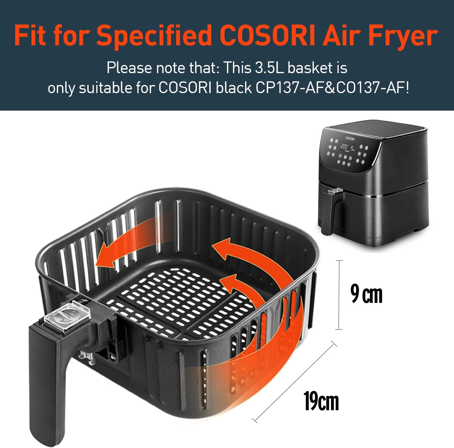 COSORI 3.5L Air Fryer Basket