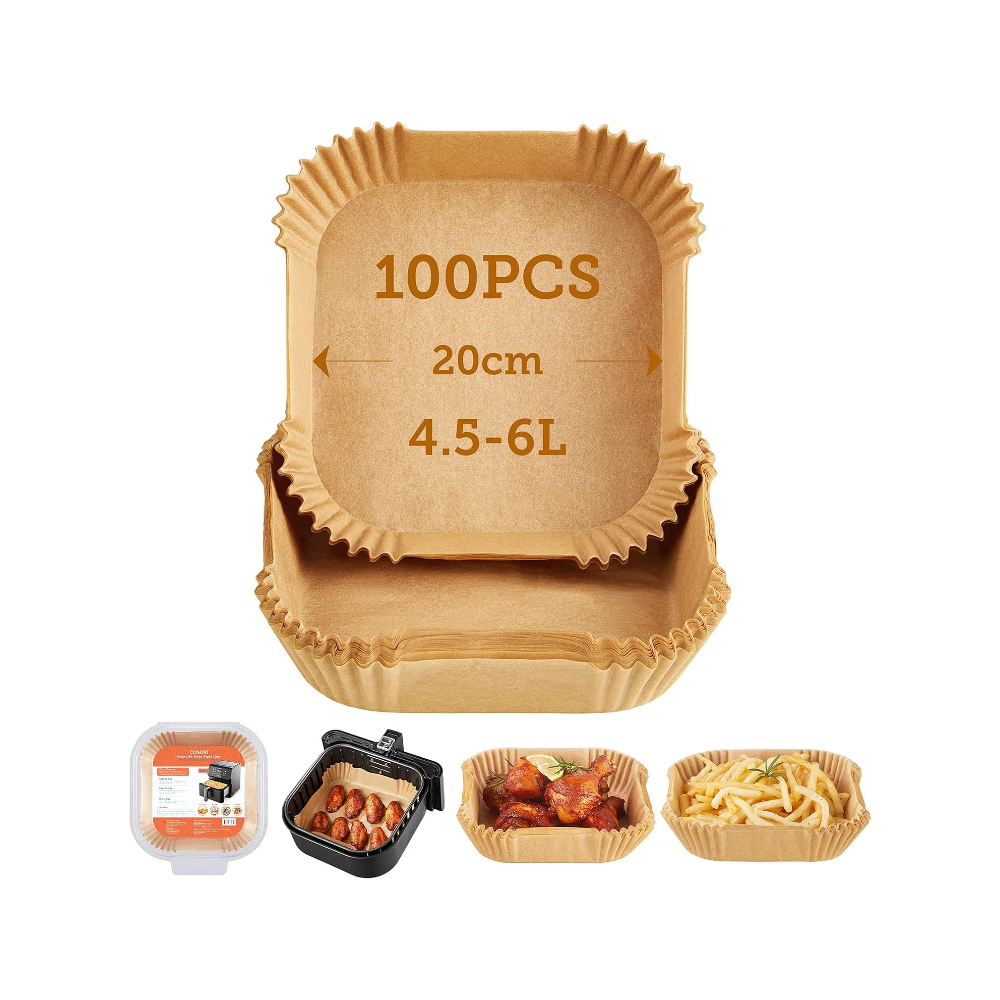 COSORI Air Fryer Liners 100 PCS 7.9 inch for 4.5 to 6L Basket