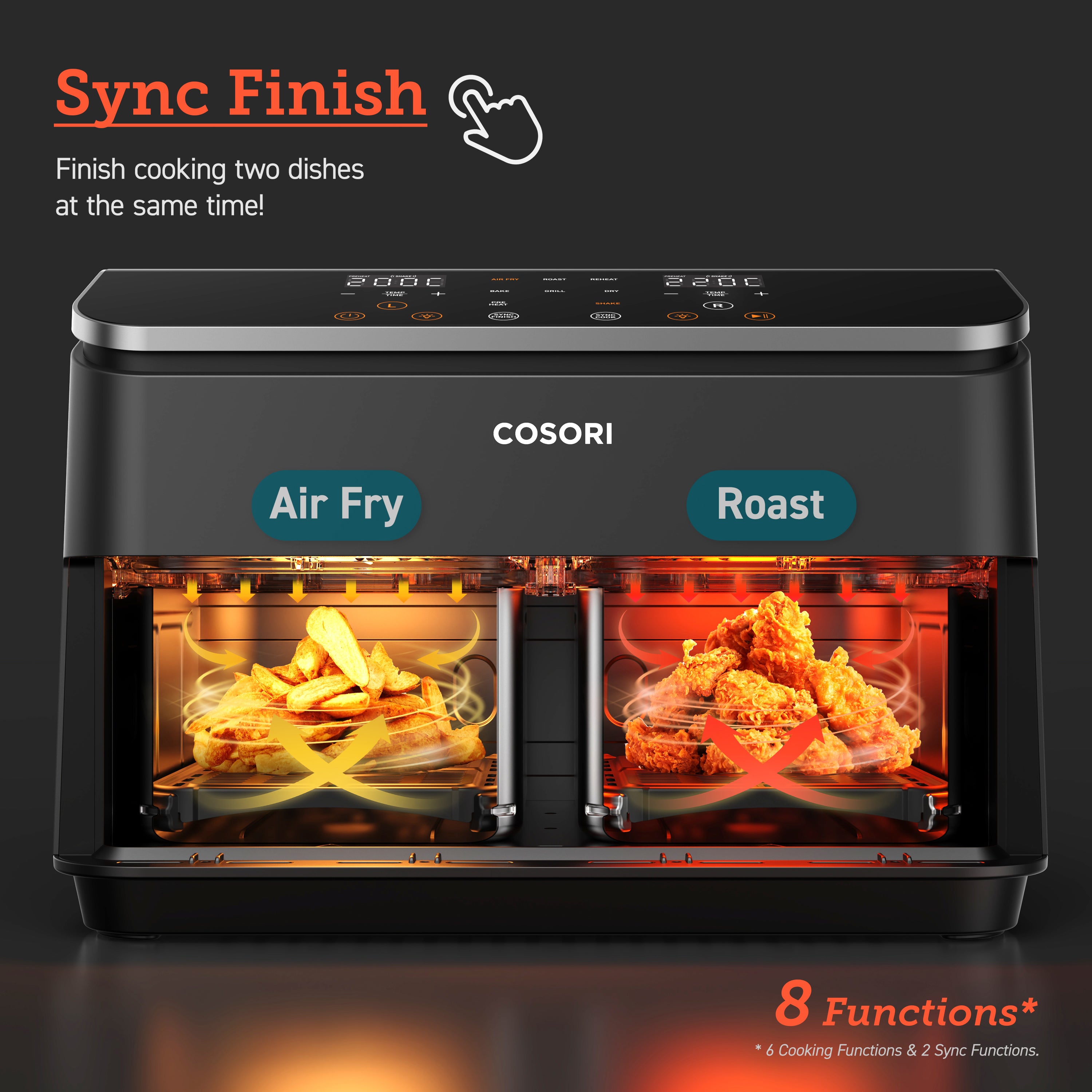 COSORI Dual Zone Air Fryer 8 5L cosori-dual-zone-air-fryer-8-5l