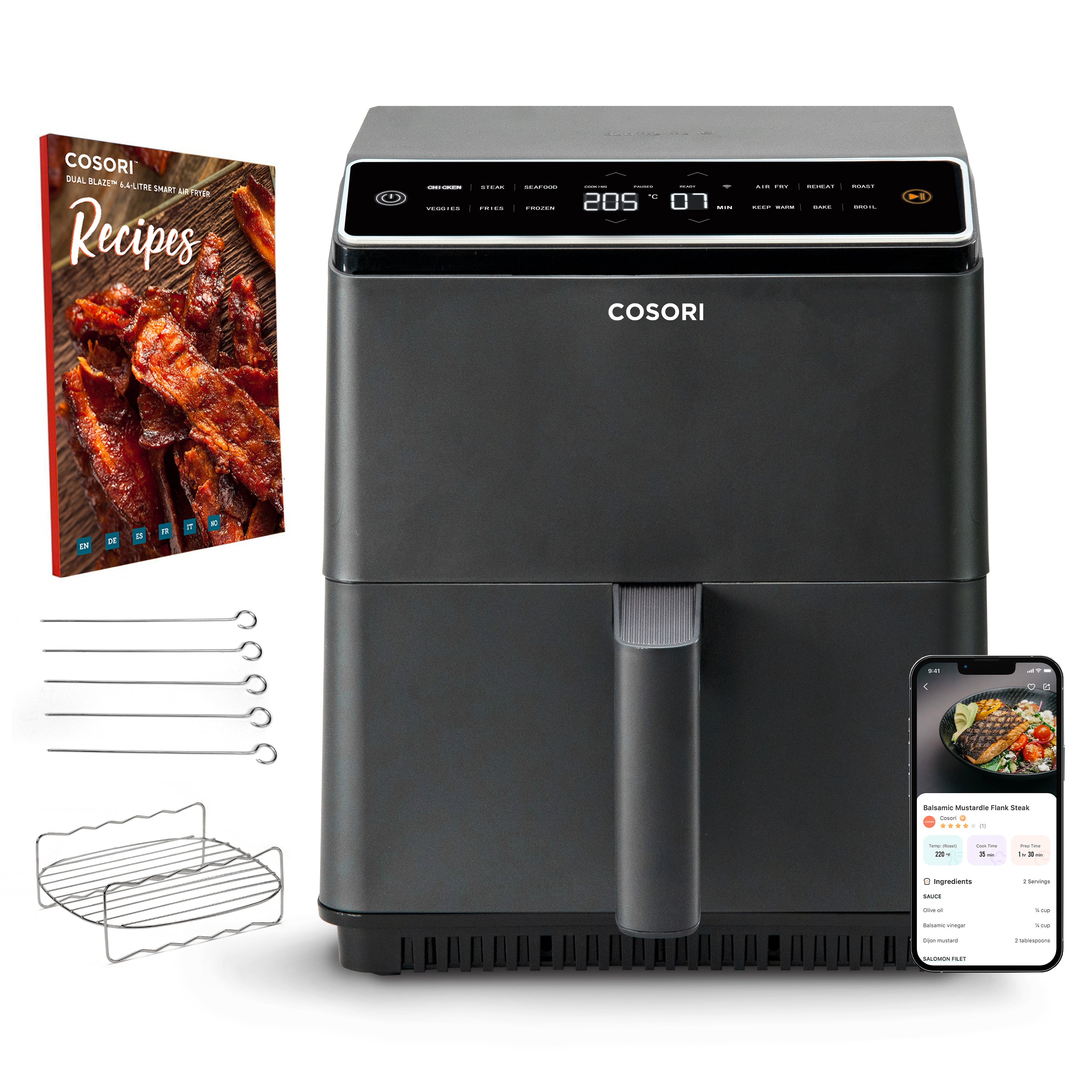 COSORI Dual Blaze 6.4-Litre Air Fryer Combo