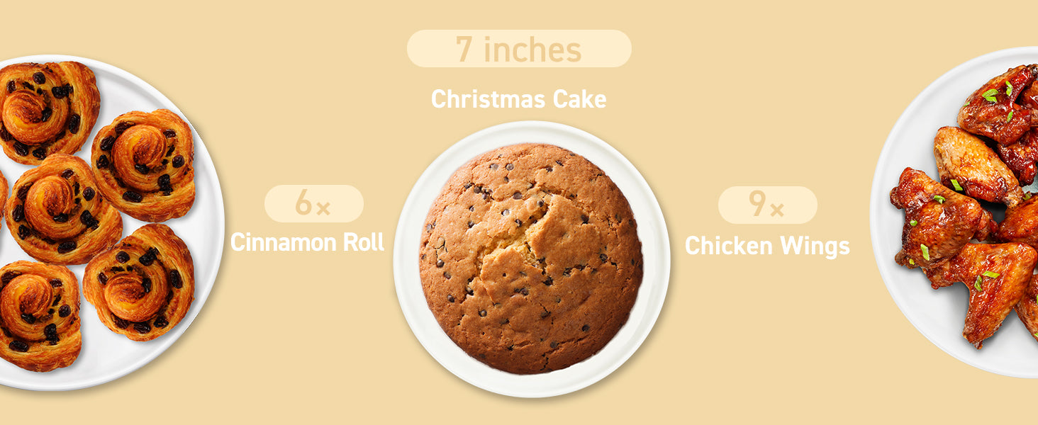 7 inches Christmas Cake 6× Cinnamon Roll 9× Chicken Wings