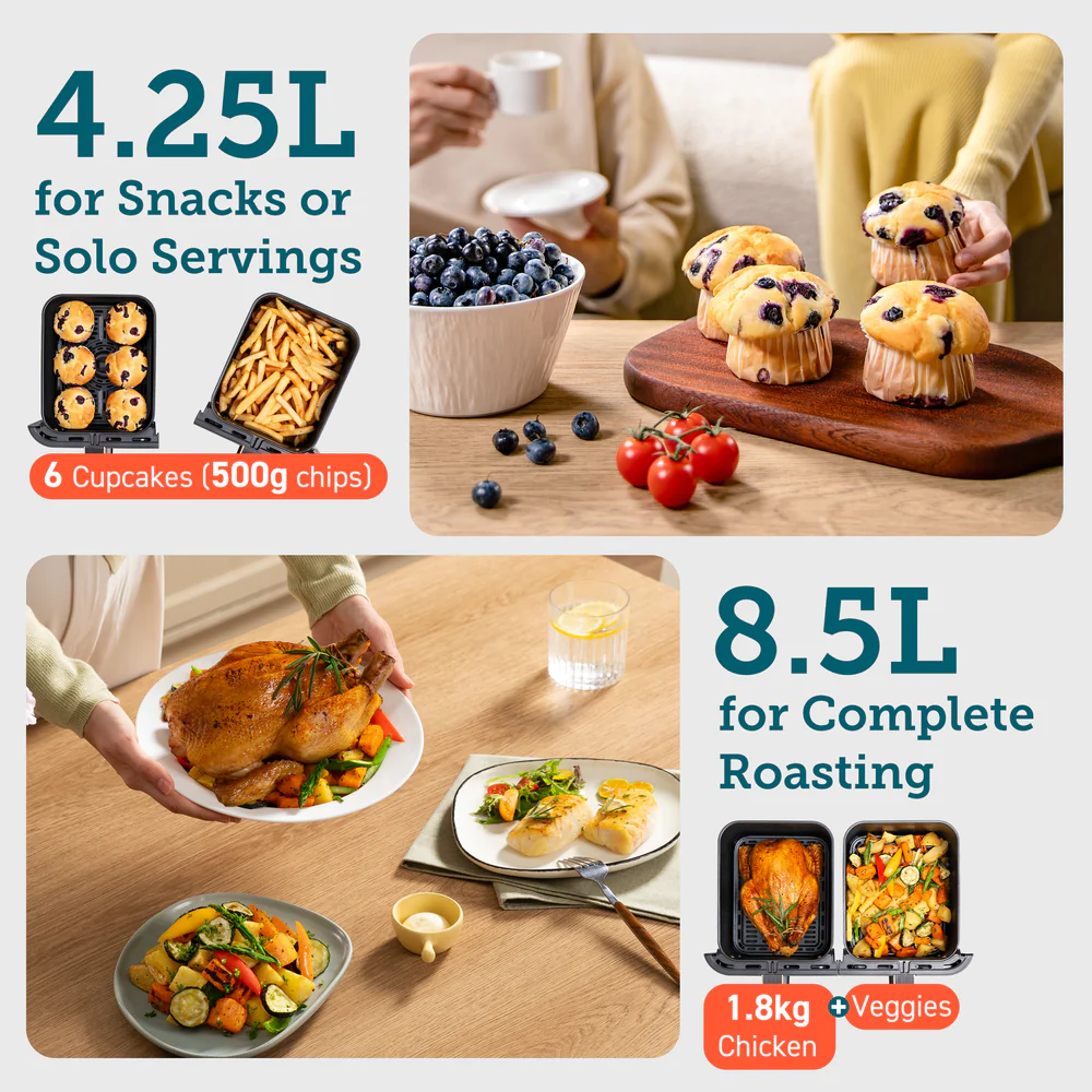 COSORI Dual Basket 8.5L Air Fryer